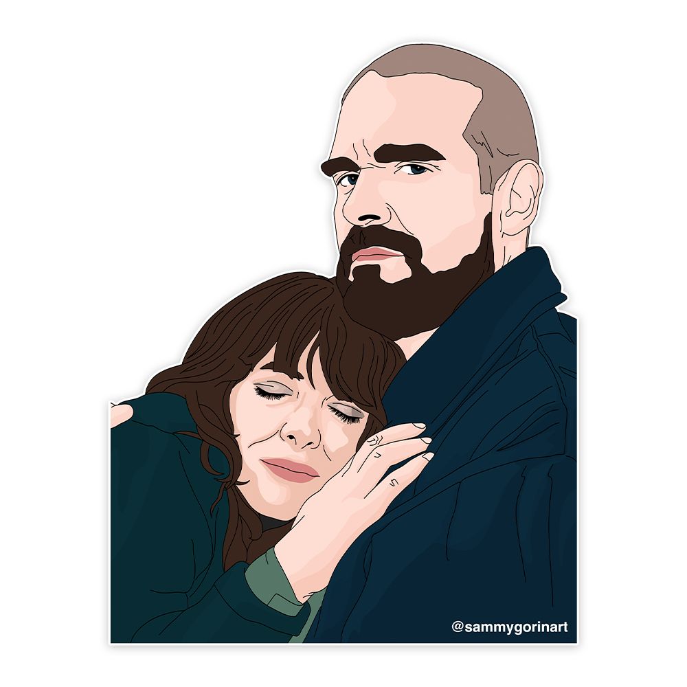 Sammy Gorin Sticker Jopper, Stranger Things, Joyce and Hopper