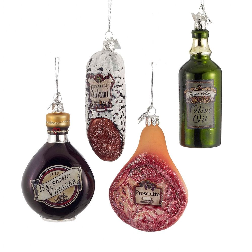3.5&quot;Noble Gems Italian Food Ornament 4 Assorted