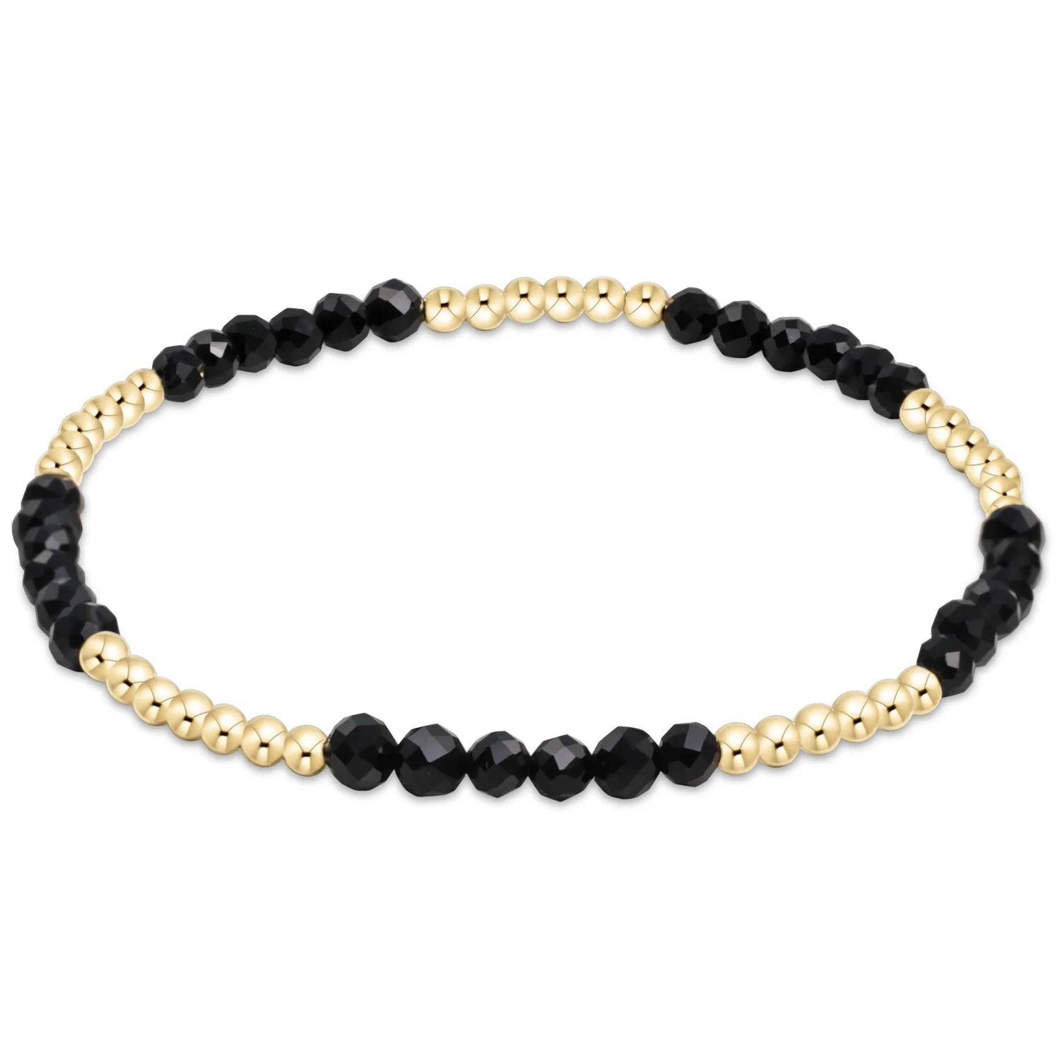 enewton blissful pattern 2.5mm bead bracelet - faceted onyx