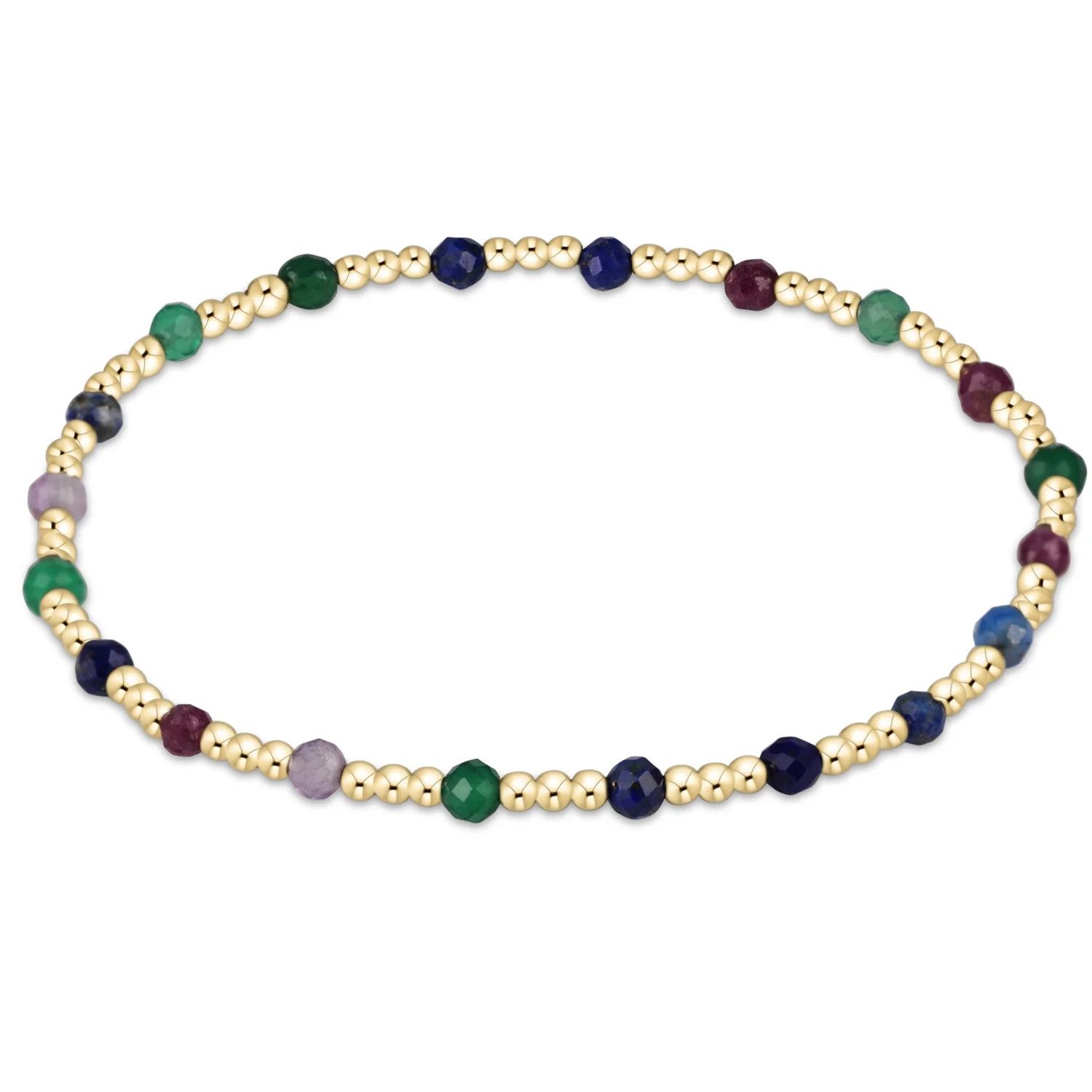 enewton gemstone gold sincerity pattern 3mm bead bracelet - hot mess fw25