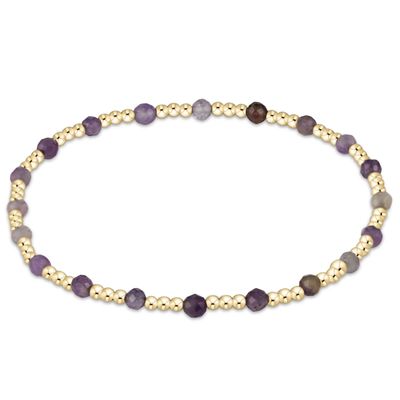 enewton gemstone gold sincerity pattern 3mm bead bracelet - amethyst