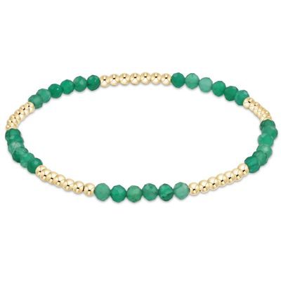 enewton blissful pattern 2.5mm bead bracelet - green onyx