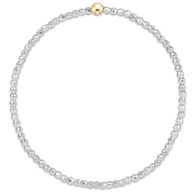 enewton bright silver faceted hematite 2mm bead bracelet