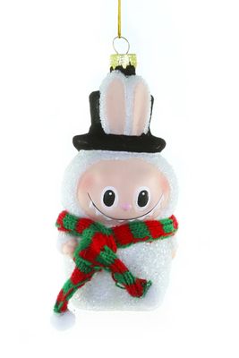 Fuzzy Monster Snowman Ornament