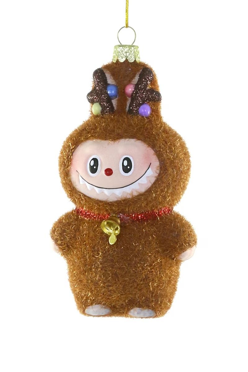 Fuzzy Monster Reindeer Ornament