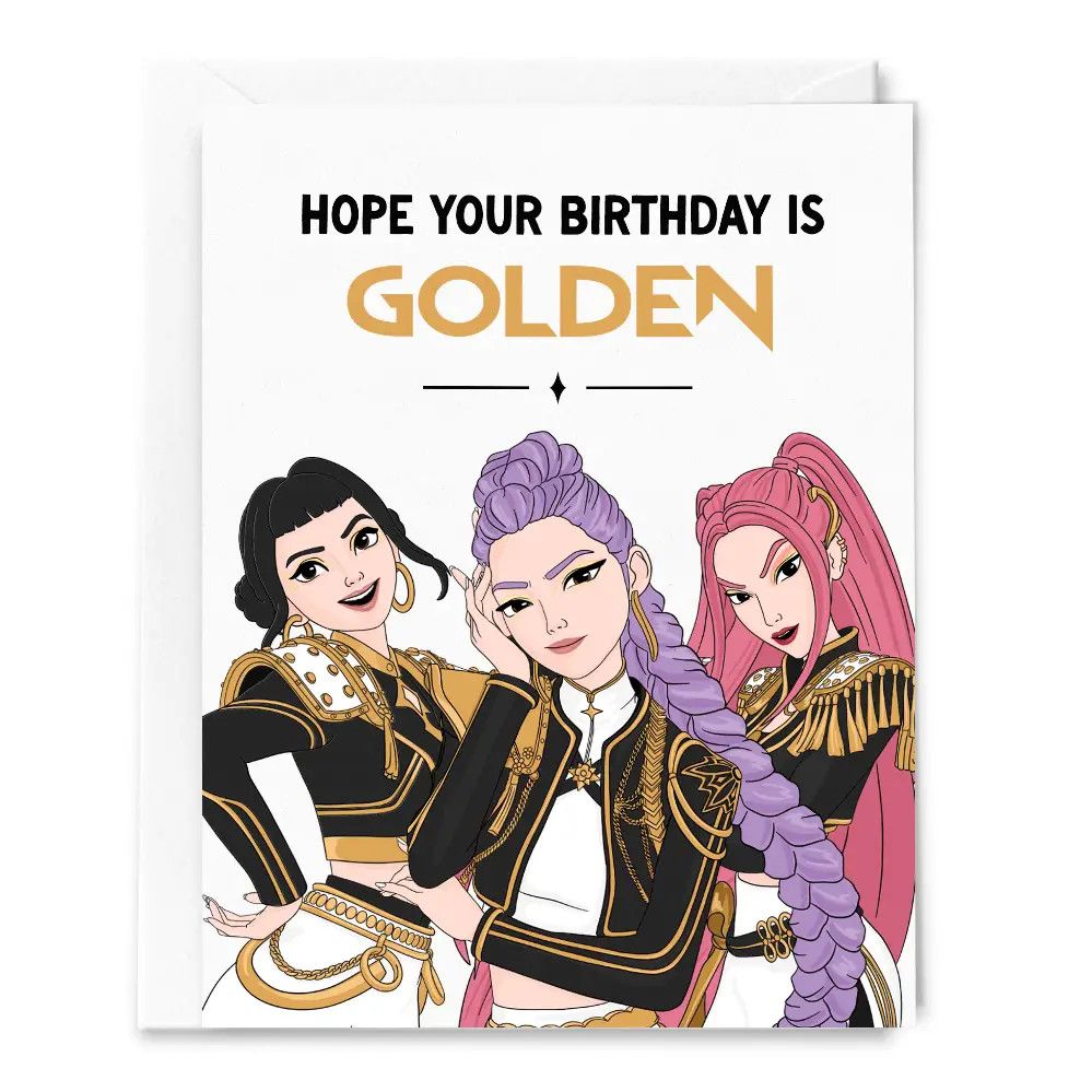 Hope Your Birthday Is Golden K-Pop Card