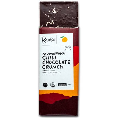 Raaka Chocolate Bar 54% Momofuku Chili Crunch - Limited Batch