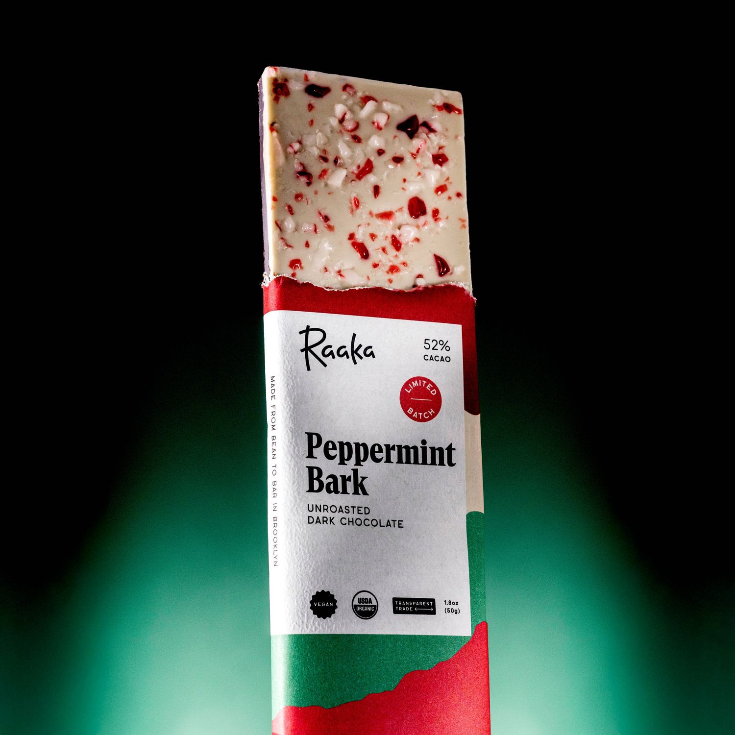 Raaka Chocolate 52% Peppermint Bark