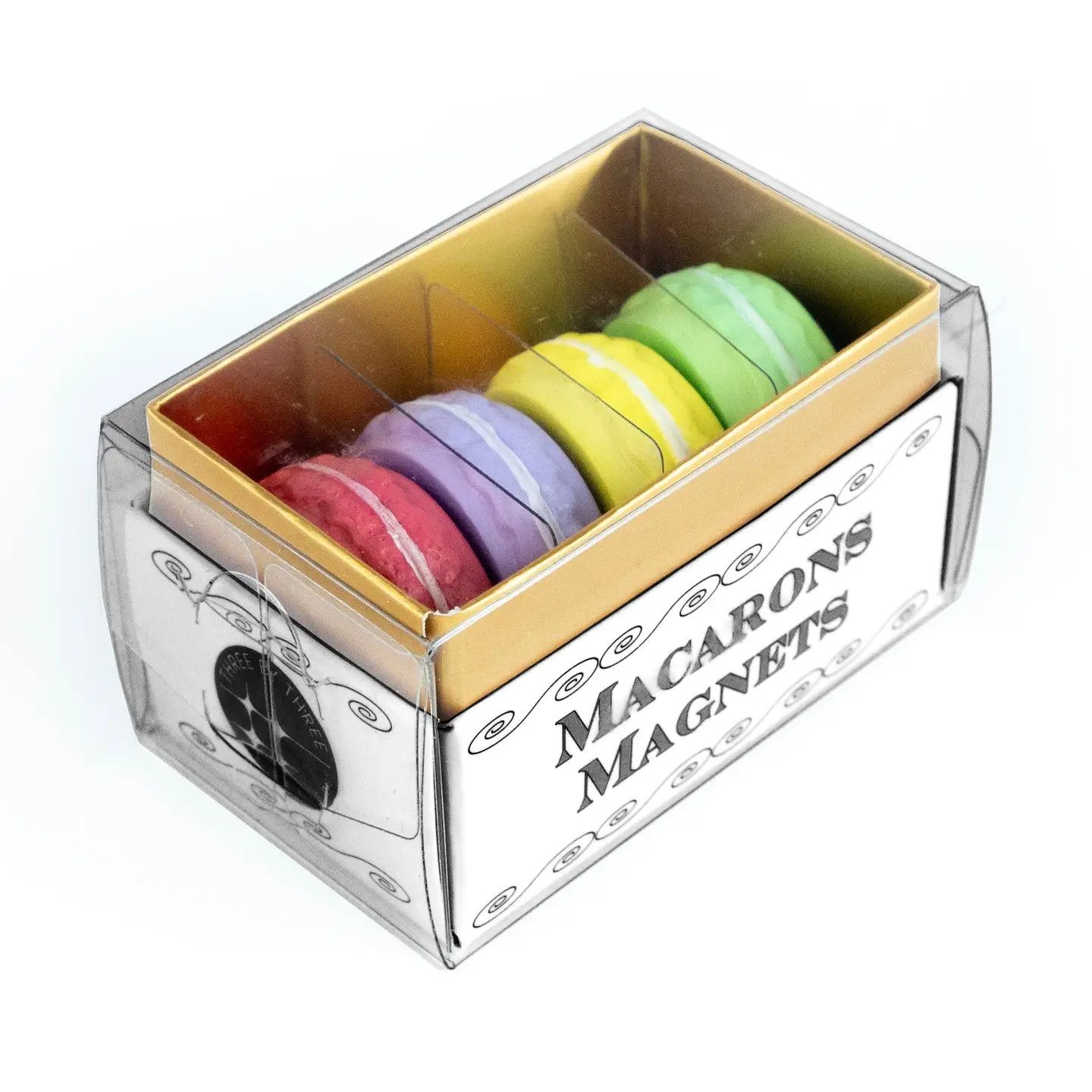 Colorful Macaron Magnets Iconic Packaging s/4