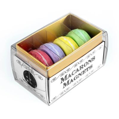 Colorful Macaron Magnets Iconic Packaging s/4