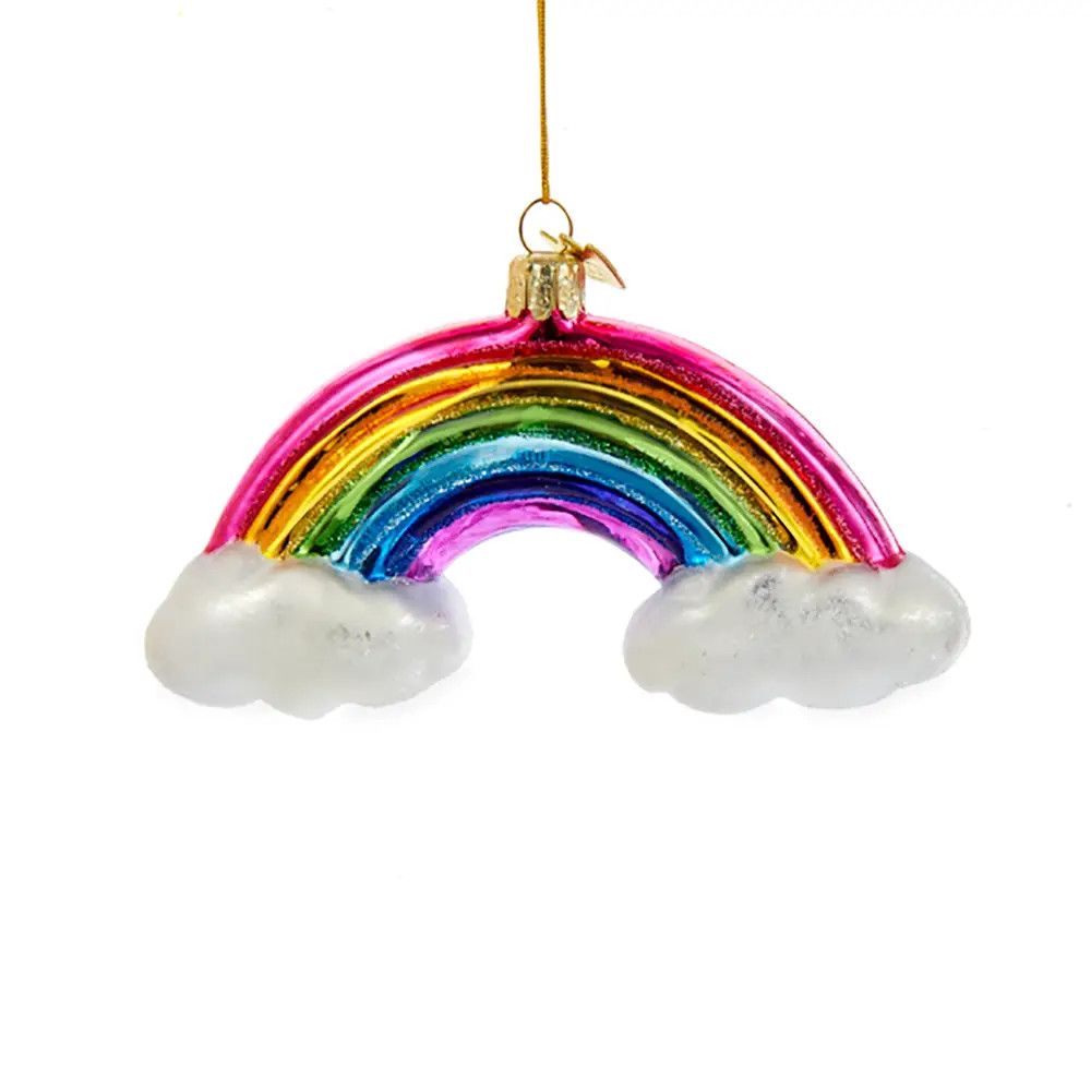 4.75&quot;Noble Gems Glass Rainbow Ornament