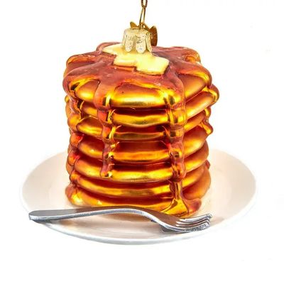 4&quot; Noble Gems Glass Pancakes Ornament