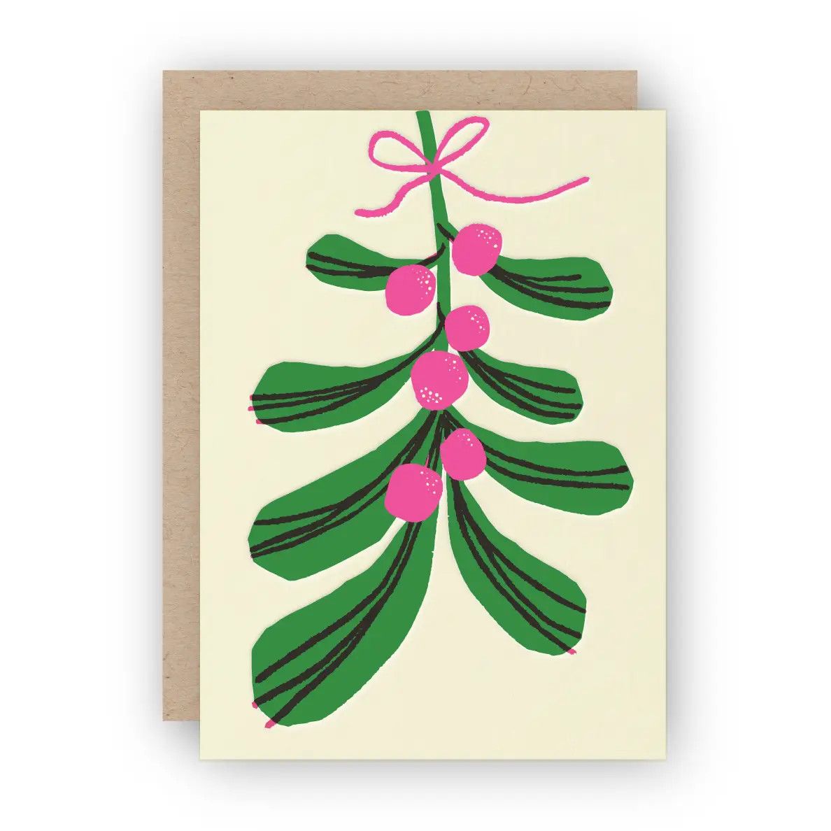 Mistletoe Letterpress Greeting Card