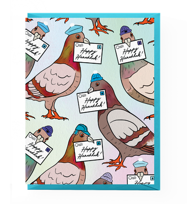 Pigeon Hanukkah Letters Card
