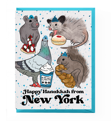 NYC Animal Hanukkah Card