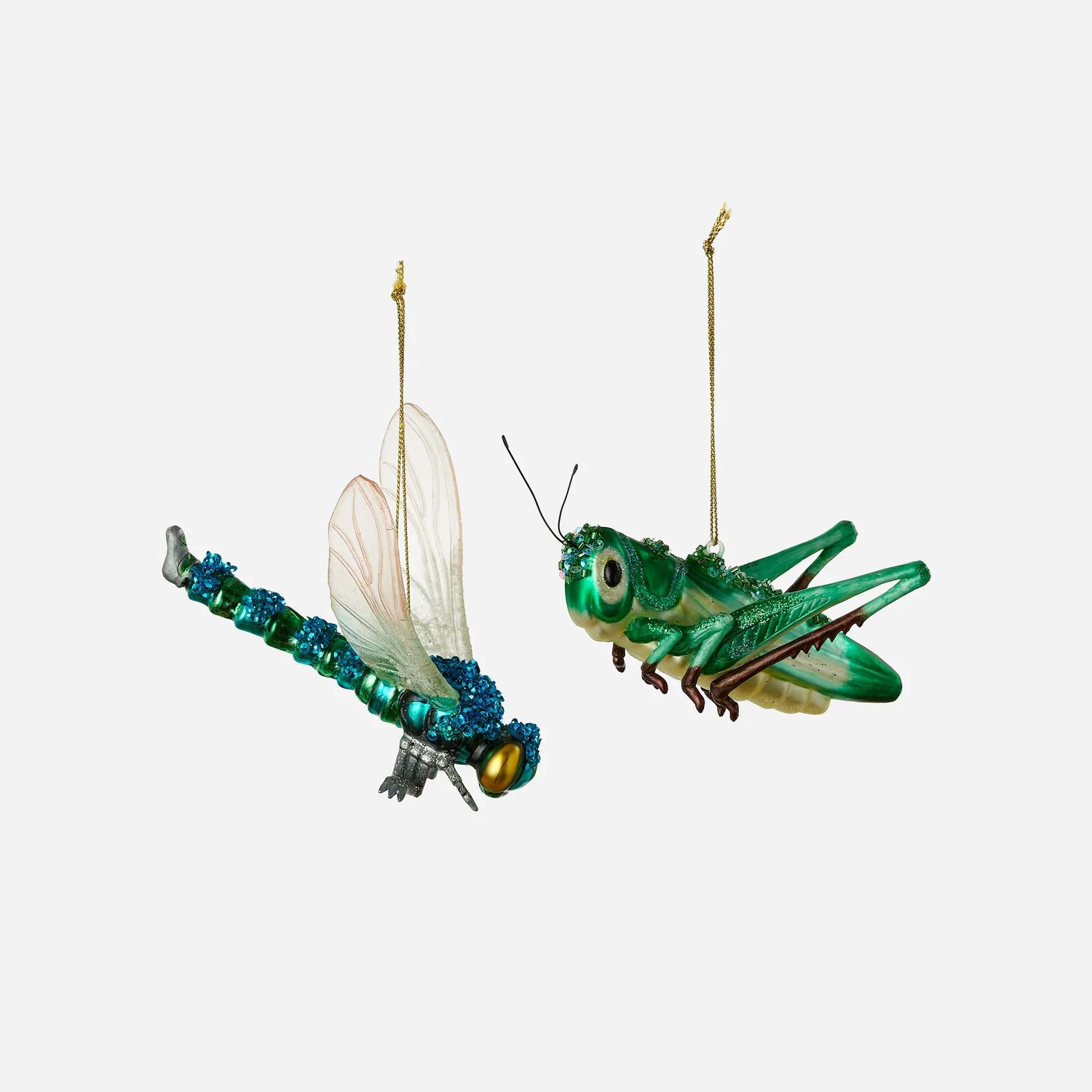 Grasshopper / Dragonfly Ornament - 2 Assorted