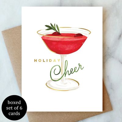 Cranberry Cocktail Holiday Card