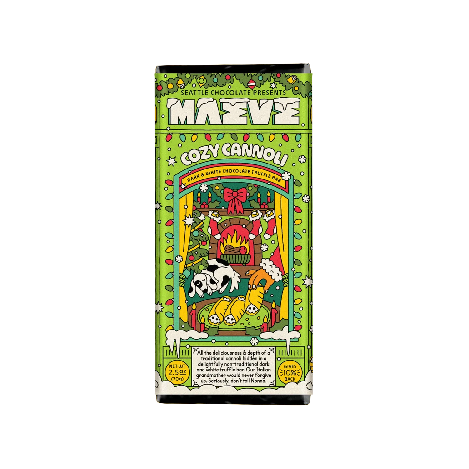 Holiday Cozy Cannoli Truffle Bar