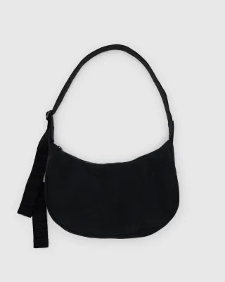 Baggu Medium Nylon Crescent Bag Black