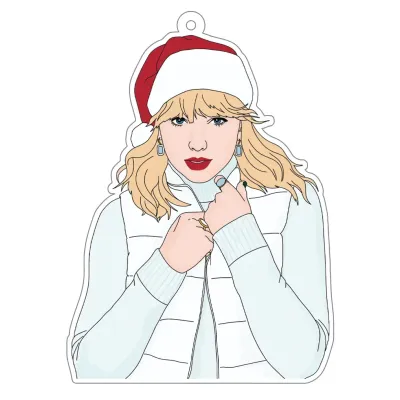 Taylor Swift, Tis the Damn Season White Acrylic Ornament