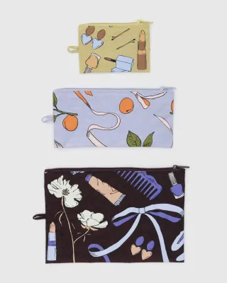 Baggu Flat Pouch Set Get Ready With Me