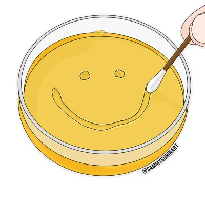 Contagious Happy Face, Carol, Plrbs Sticker