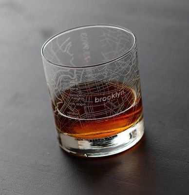 Home Town Map Rocks Glass - Brooklyn