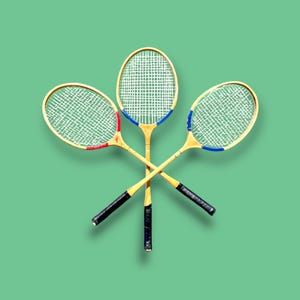 Vintage Wooden Badminton Racket