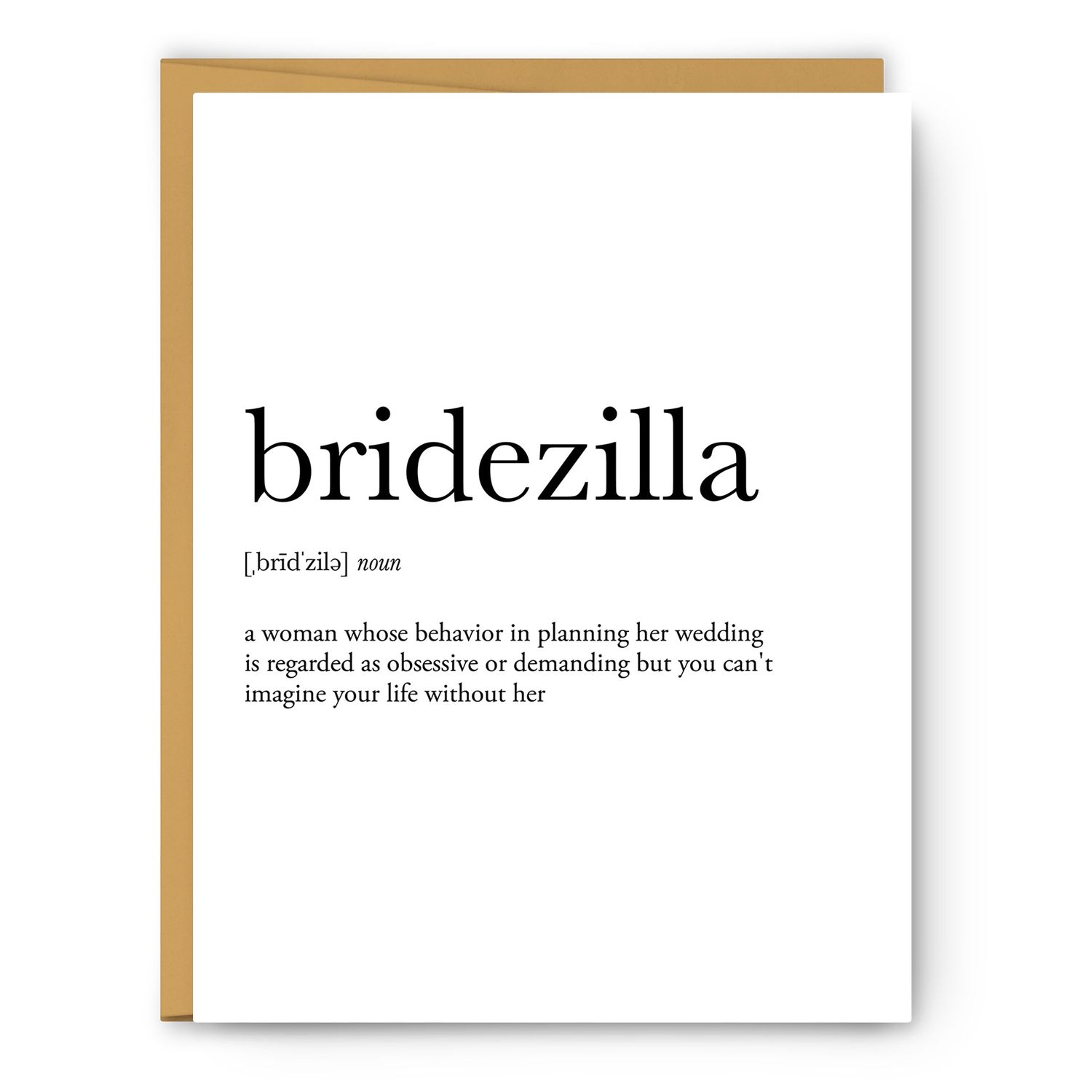 Footnotes Studio Art Print Bridezilla