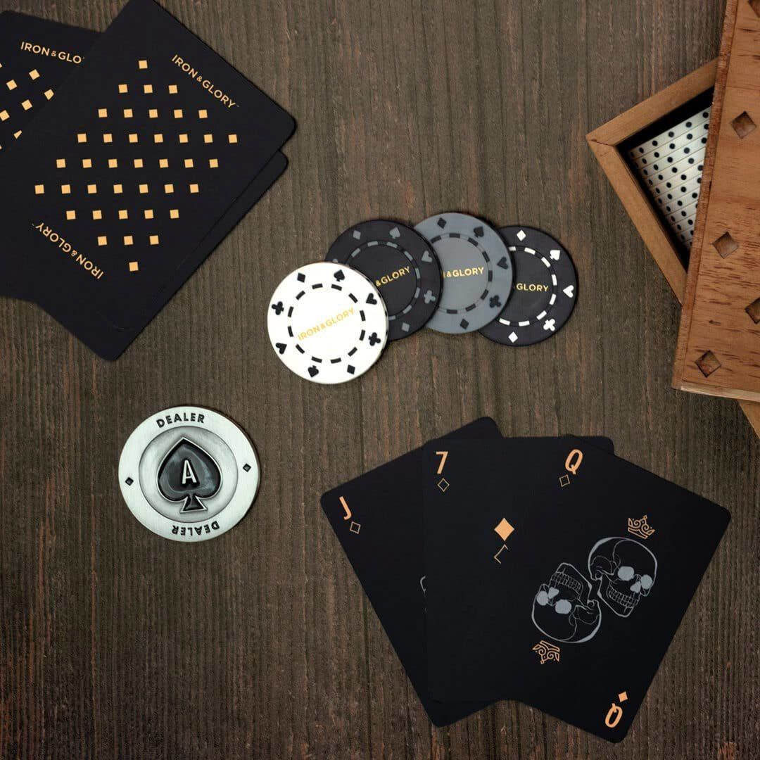 Iron &amp; Glory Dead Man's Hand Poker Set