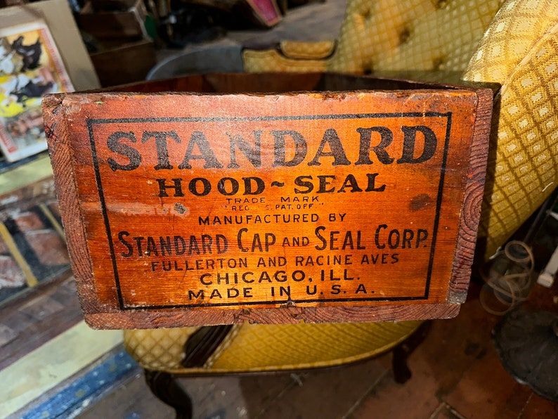 Vintage Large Hood Rubbers Crate
