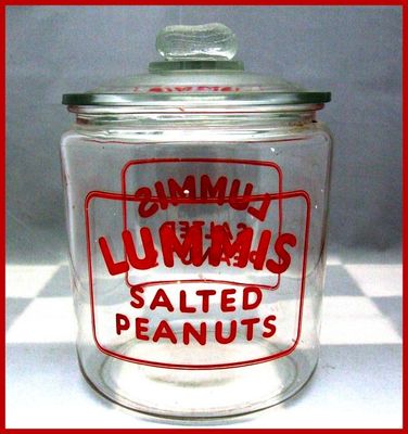 Vintage Lummis Salted Peanuts Jar