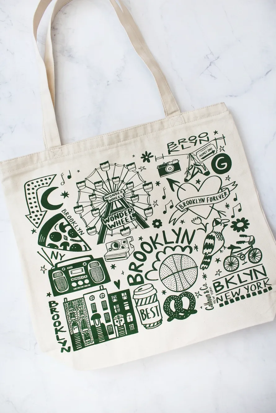 Brooklyn - Canvas Tote Bag Black