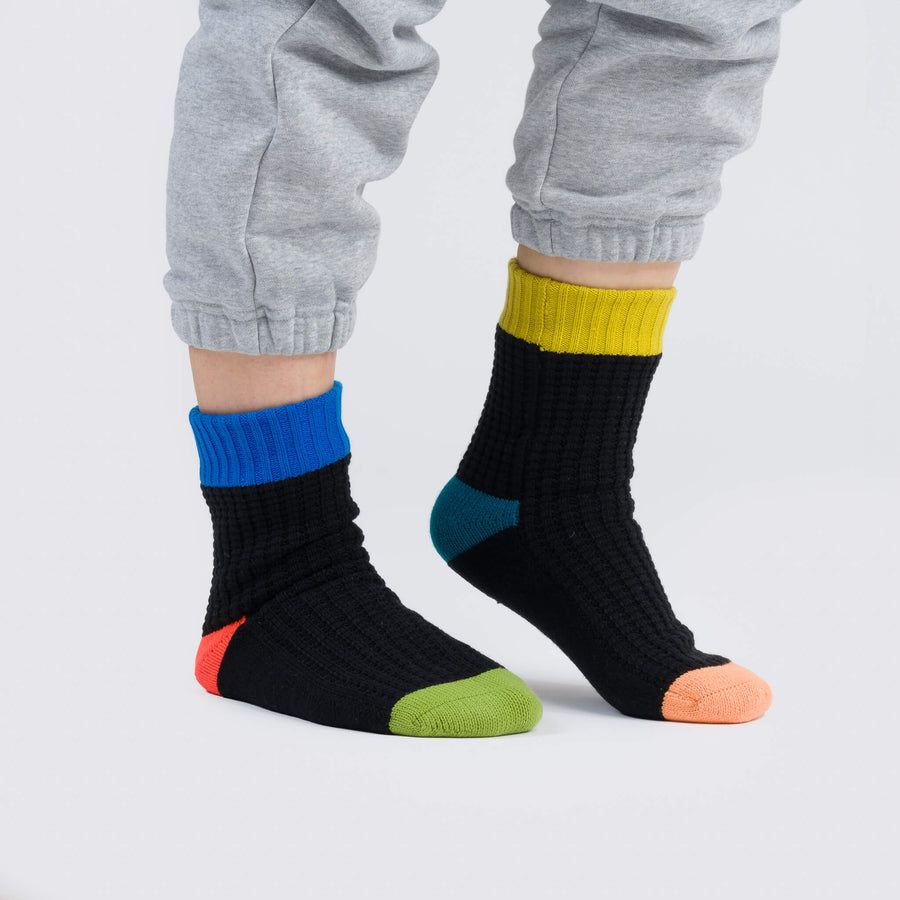 Spot Knit House Socks Black