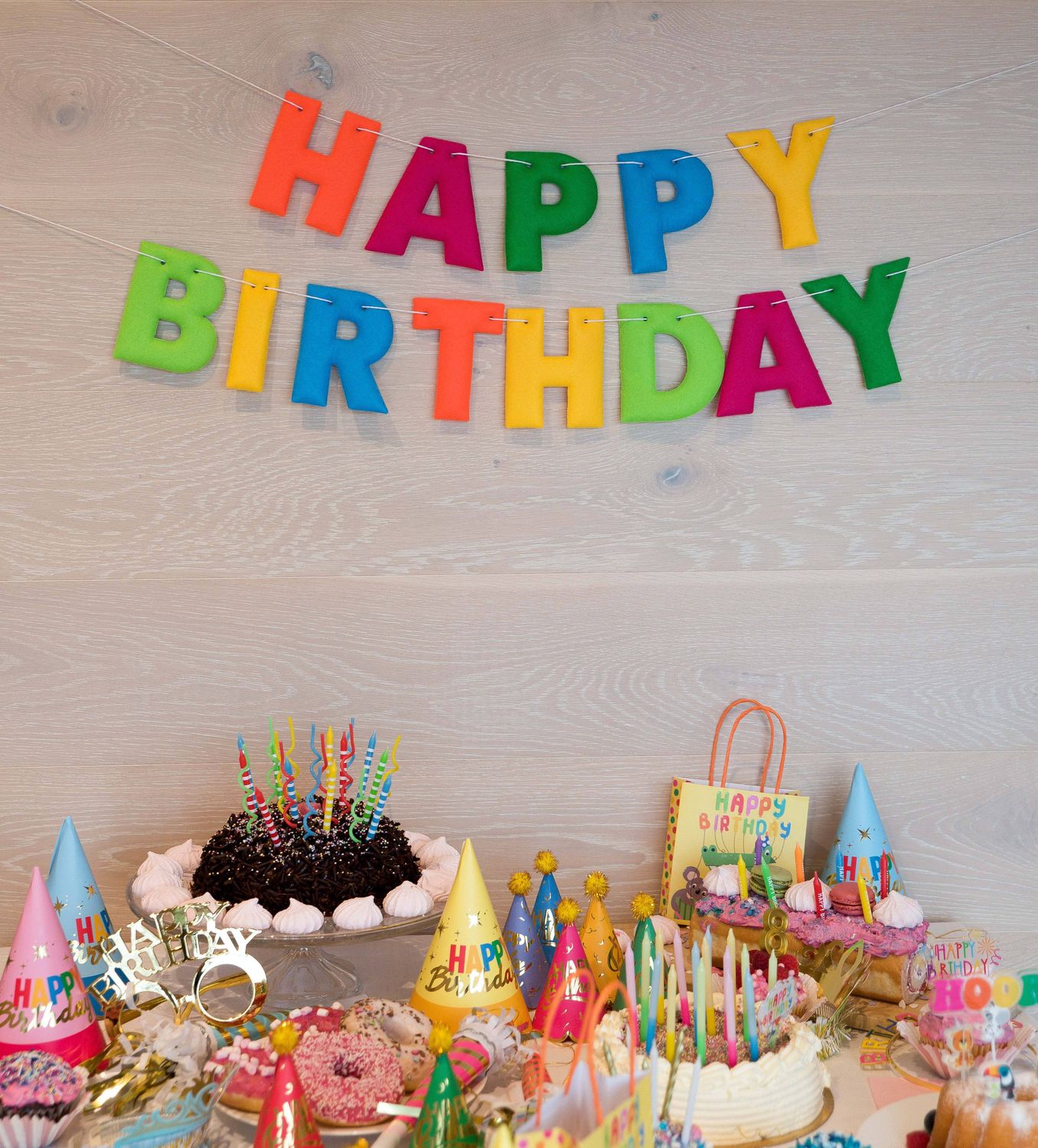 Happy Birthday Padded Felt Banner