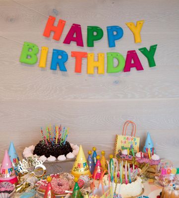 Happy Birthday Padded Felt Banner