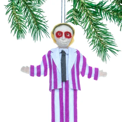 Beetlejuice Felt Ornament