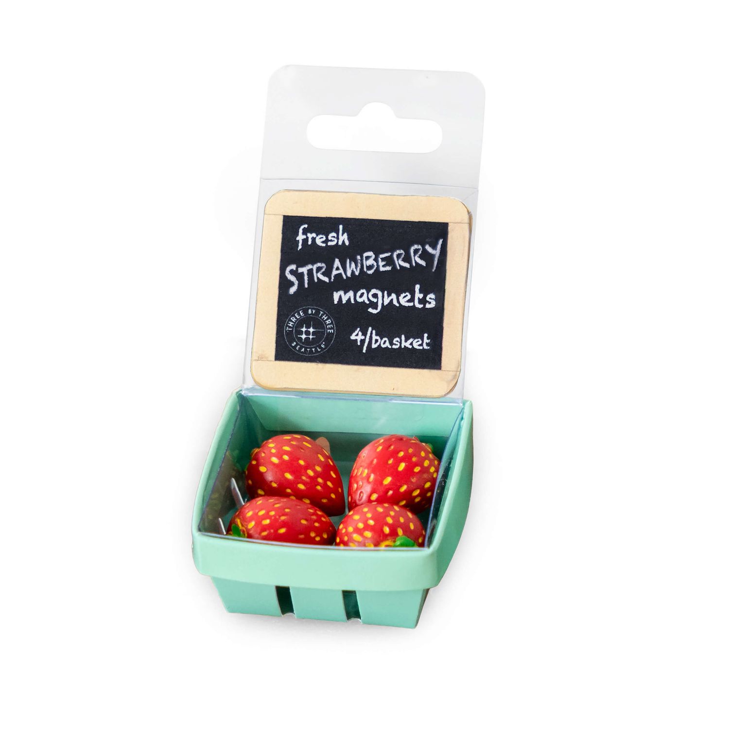 Colorful Strawberry Magnets Iconic Packaging