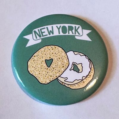 New York City Bagel Magnet Ny Nyc Souvenir Food
