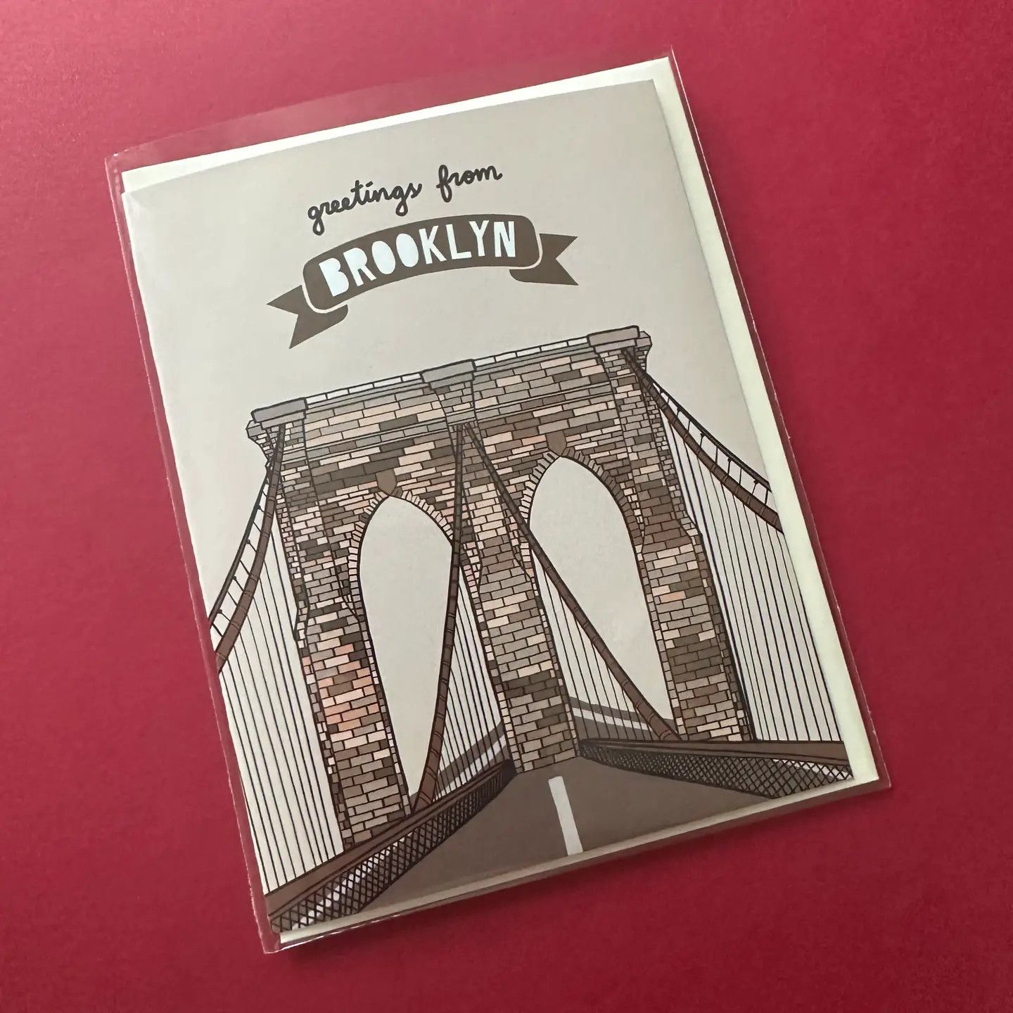 Brooklyn Bridge Greeting Card New York City Nyc Souvenir