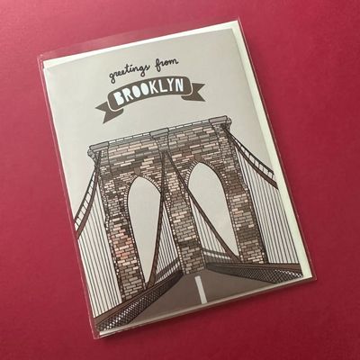 Brooklyn Bridge Greeting Card New York City Nyc Souvenir