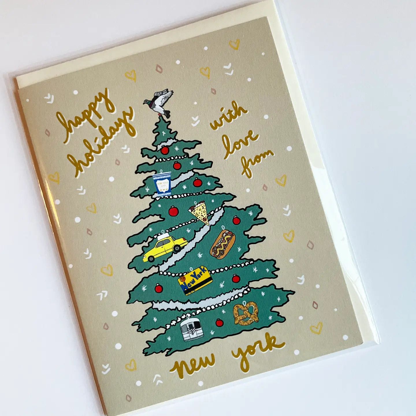 New York City Christmas Tree Card Ny Greeting Holiday