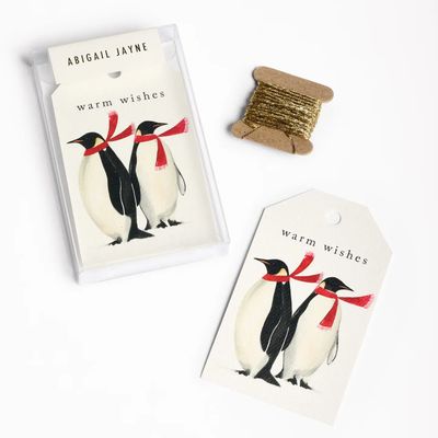 Penguins Holiday Gift Tags - Boxed Set of 8 with String