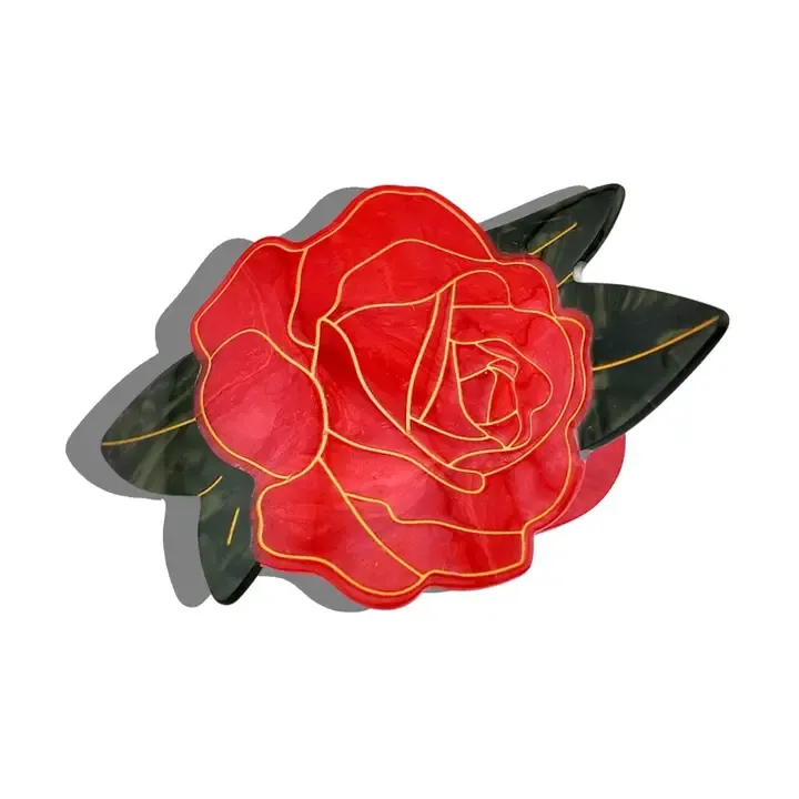 Vintage Rose Laydown Hair Claw