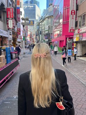 Cherry Blossom French Hair Barrette