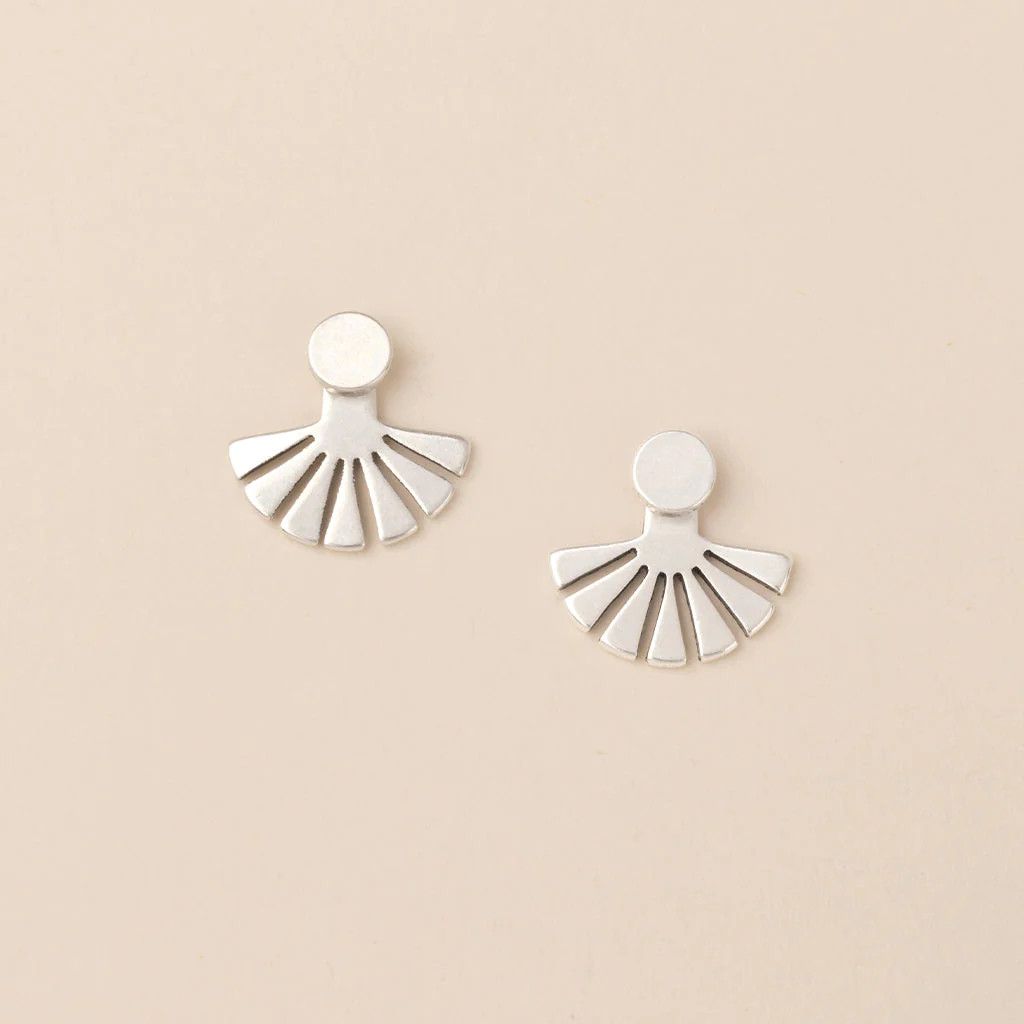 Sunburst Earring Jacket Silver