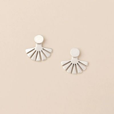 Sunburst Earring Jacket Silver