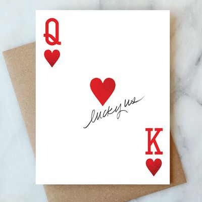 Lucky Us Queen and King Card | Valentine Love Friendship
