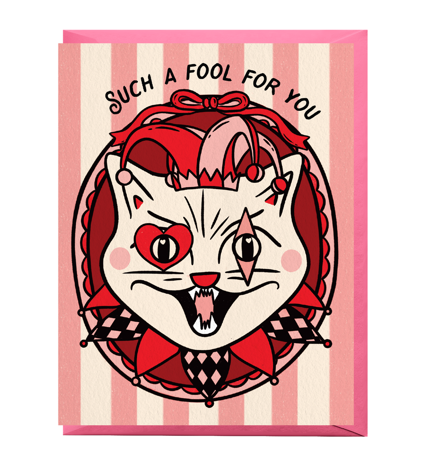Cat Jester Love Card