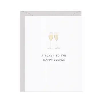 Champagne Toast — Classic Wedding Congrats Card
